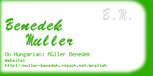 benedek muller business card