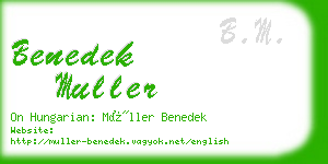 benedek muller business card